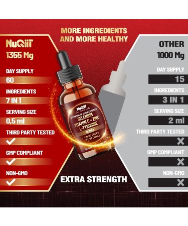 7in1 Selenium Liquid Drops Selenomethionine for Men & Women Thyroid Support Supplement High Absorption Tincture for Immune & Energy Support - 1 FL Oz - 60 Day Supply - Buy Online on GoSupps.com