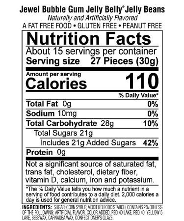 Jelly Belly Jewel Bubble Gum Jelly Beans - 1 Pound (16 Ounces) Resealable Bag - Genuine  Official  Straight from the Source Bubble Gum 1 Pound (Pack of 1) - Buy Online on GoSupps.com