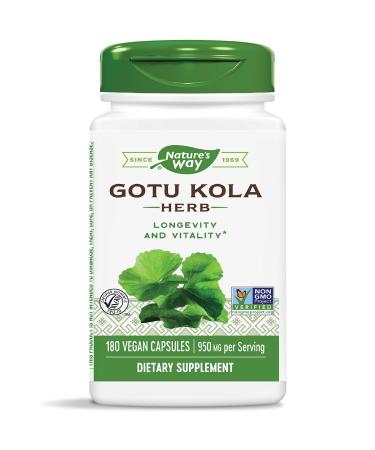 Nature's Way Gotu Kola Herb 950 mg 180 Vegan Capsules