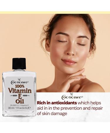 COCOCARE 100% Vitamin E Oil - Max Moisture & Wrinkle Reduction - 28000 I.U - 1 Fl Oz (Pack of 2) - International Shipping Available - Buy Online on GoSupps.com