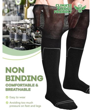 Buy Bamboo Viscose Walking Boot Socks (2 Pairs) - Lightweight Cast Sock Liners for Fracture Boots - Black - Buy Online on GoSupps.com