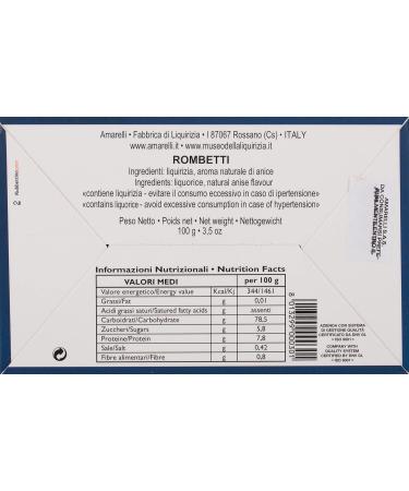 Amarelli - Rombetti Diamond Shaped liquorice Lightly Flavoured with Anise 100 gr - Buy Online on GoSupps.com