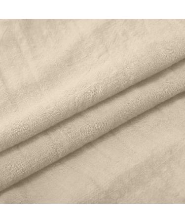 JEGULV Linen Pants for Women - Casual Summer High Waist Wide Leg Palazzo Lounge Pants - Khaki, Large - Buy Online on GoSupps.com