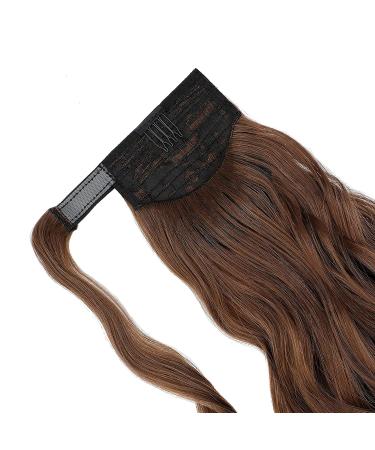 Wavy Straight Ponytail Extension - Wrap Around Pocket Hairpiece for Women - 18 Inch - Black/Brown/Blonde - Pack of 1 - Buy Online on GoSupps.com