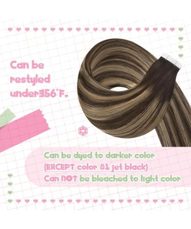 Youngsee Ombre Tape Extensions - Real Hair 55cm #4/27/4 | Seamless Invisible Remy Hair 50g - Buy Online on GoSupps.com