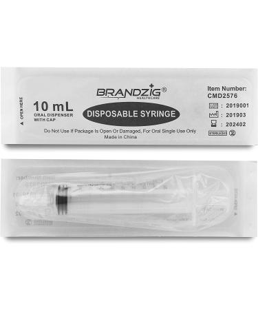 10ml Oral Syringe With Cap (100 Pack) | Oral Dispenser Without Needle  Luer Slip Tip | Individually Wrapped Medicine Dropper For Infants & Pets - Buy Online on GoSupps.com