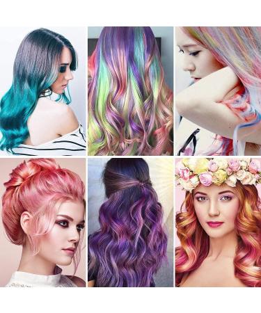 Hair Chalk Combs Kit for Kids - Non-Toxic Temporary Hair Color Cream Set with Gloves and Shawl - Easter and Cosplay DIY - 6 Colors - Buy Online on GoSupps.com