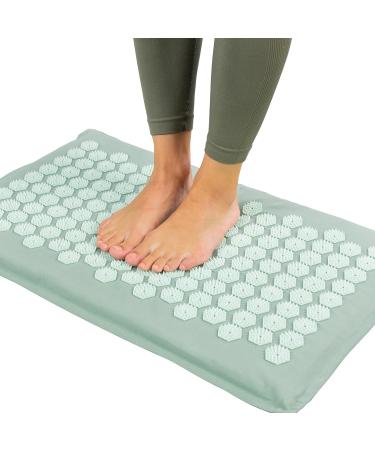 Northwall Akupressurmatte Set - Eco-Friendly Massage Mat with Pillow & Bag | Relieve Back Pain Stress & Tension | Acupuncture Mat in Green - Buy Online on GoSupps.com