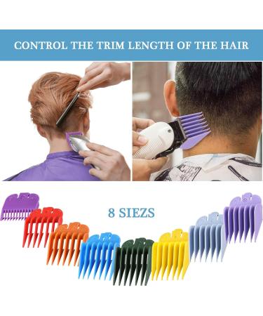 8 Pieces Hair Clipper Guards Attachments Hair Clipper Guide Combs Replacement Guards for Universal Hair Clipper Replacement Lengths from 1/8 to 1 Inch (3-25 mm) - Buy Online on GoSupps.com