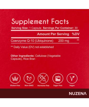 Coenzyme Q10 200mg Capsules - Organic CoQ10 Ubiquinone for Heart Health | Made in USA | 30 Capsules - Buy Online on GoSupps.com