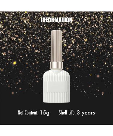 Glitter Gel Nail Polish Golden Holographic Led UV Gel Nail Varnish Shimmering Metallic Shining Sparkling Long Lasting Birthday Gift for Women Diamond Gold Gel Polish 15ml - Buy Online on GoSupps.com