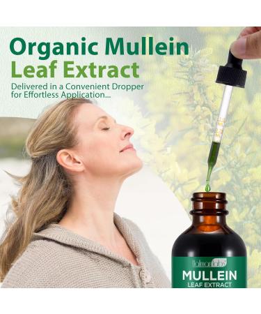 Mullein Leaf Extract for Lungs - Liquid Mullein Leaf Drops 60ml 1 Month Supply High Absorption Vegetarian Supplement & Health - Buy Online on GoSupps.com