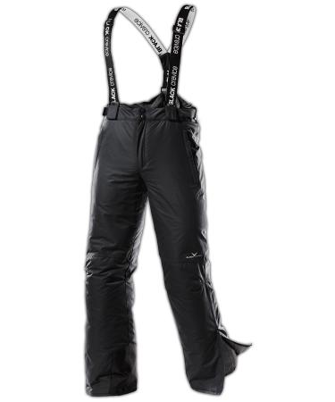 Black Crevice Men Ski pants I Men's ski pants Sizes I ski pants with trousers I breathing-active men's snowboard pants I wind and waterproof men's snap pants 54 black