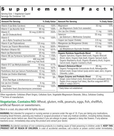 Rainbow Light Womenâ€™s One Multivitamin - 150 Tablets for Optimal Health - Buy Online on GoSupps.com