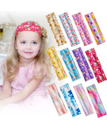 Juexica 12 Pieces Wide Headbands for Girls Cute Elastic Butterfly Unicorn Tie Dye Floral Hair Bands No Slip Soft Heart Stretch Headbands Princess Hair Accessories for Children Kids Sports Yoga - Buy Online on GoSupps.com