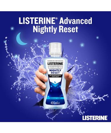 Buy Listerine Advanced Nightly Reset Mouthwash 400ml Enamel Remineralization & Overnight Cleaning Mild Taste International Shipping Available - Buy Online on GoSupps.com