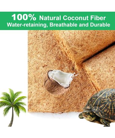 Midyrrg 2 Rolls Reptile Carpet Coconut Fiber Bearded Dragon Substrates Snake Tortoise Bedding Matting Tortoise Substrate Pet Terrarium Liner for Reptiles Lizards Anoles Turtles (50x30cm) - Buy Online on GoSupps.com