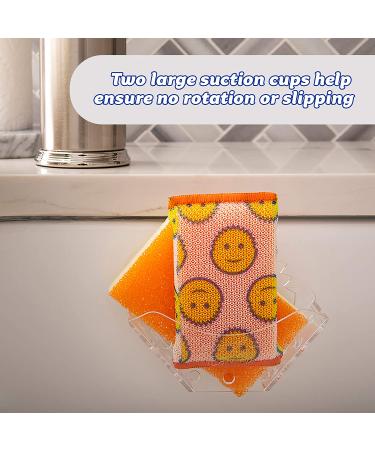 Sponge Holder - Scrub Daddy Caddy for Kitchen & Bathroom - Self Draining, Dishwasher Safe, Universal Suction Organizer for Sponges & Scrubbers - Buy Online on GoSupps.com