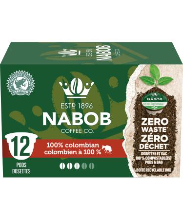 Nabob 100% Colombian Coffee 100% Compostable Pods 117g Box 100 % Colombian 12 count (Pack of 1)