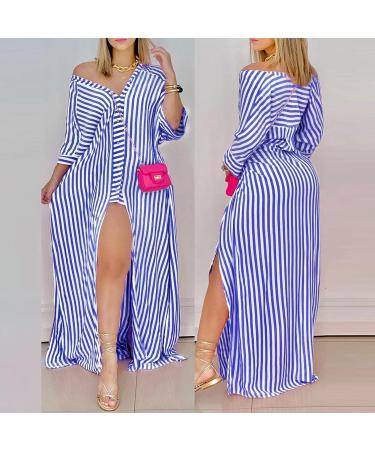 2023 Plus Size Floral Print V Neck Party Dress for Women, X-Large Blue - Short Sleeves Holiday Midi Dress - Buy Online on GoSupps.com