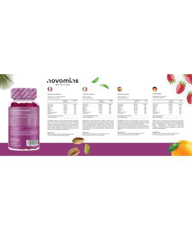 Novomins Vitamin B12 Gummies 1000 MCG - Energy & Metabolism Support - Vegan Non-GMO - With Vitamin C, B1, B2, B6, Biotin - Buy Online on GoSupps.com