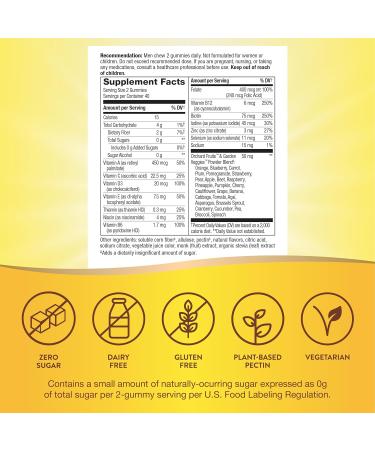 Nature s Way Alive! Zero Sugar Men's Gummy Multivitamins Energy Metabolism* Muscle Function* B-Vitamins No Sugar Alcohols Plant-Based Sweeteners Peach Flavored 80 Gummies - Buy Online on GoSupps.com