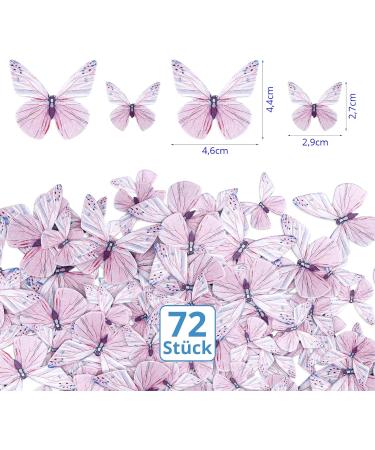 Shop Alegre 72 Edible Butterflies Cupcake Toppers | Purple Cake Decor for Birthdays Weddings & Baptisms - Buy Online on GoSupps.com