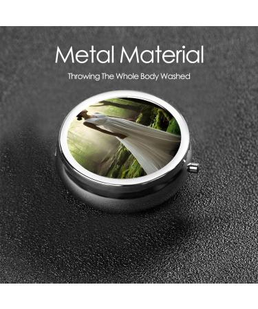 Lake Fairy Mini Round Pill Box | 3 Compartment Travel Pill Organizer | Portable Medicine Case for Home & Office - Buy Online on GoSupps.com