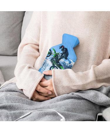 Motorcycle Hot Water Bottle with Plush Cover - Bed Hand Warmer for Adults & Kids | 26.5x15.3cm | Ideal Gift - Buy Online on GoSupps.com