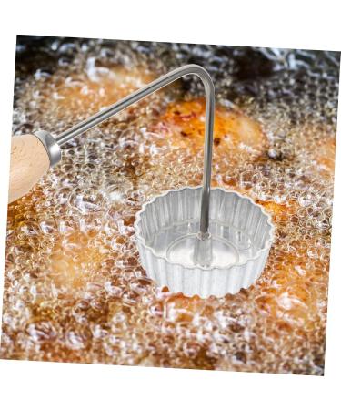 VINTORKY Crackers Oil Pier Mold Food Snacks Rossette Shape Cake Frying Mold Without Wooden Handle Round Filter Screen 6.8X6.8X2CM Silver - Buy Online on GoSupps.com