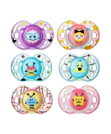 Tommee Tippee Fun Style Pacifiers 6-18m, BPA-Free Silicone Binkies - 2 Count (Colors Vary) - Buy Online on GoSupps.com