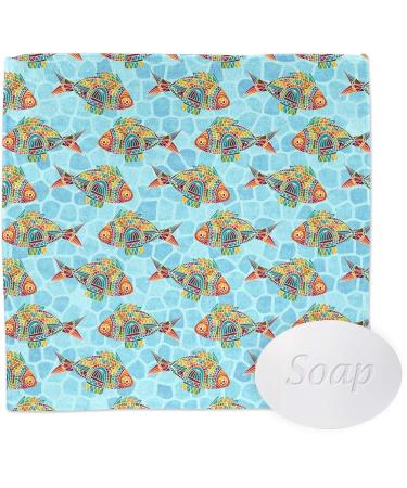 YouCustomizeIt Mosaic Fish Washcloth Square (12" x 12")