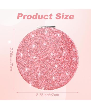 Dimeho Travel Makeup Mirror - Portable Mini Pocket Mirror, Double-Sided 2X/1X Magnifying Compact Cosmetic Mirror, Folding Handheld Mirror for Purses Travel (Pink) - Buy Online on GoSupps.com