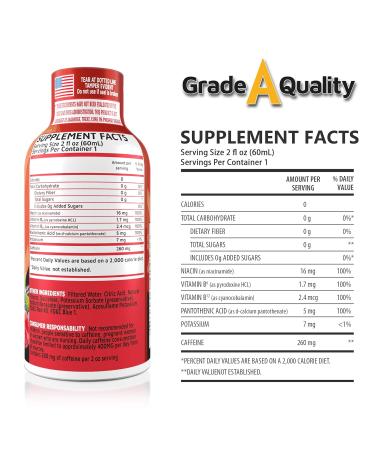 Vitamin Energy Shots - Fruit Punch Flavor | 48 Count | Boost Energy for 7+ Hours - Buy Online on GoSupps.com