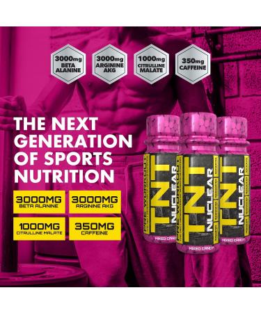 NXT Nutrition TNT Nuclear Shots - Pre Workout Energy Drink 12 x 60ml | Mixed Candy - Buy Online on GoSupps.com