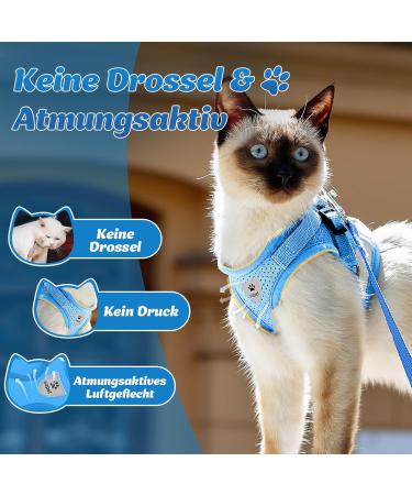 Supet Cat Dishes - Breaking-Safe Cat Linen & Soft Vest for Kittens & Chihuahua (L Light Blue) - Perfect for International Shipping - Buy Online on GoSupps.com