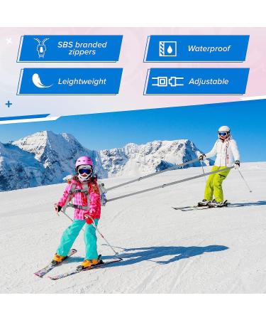 Ski Snowboard Harness Backpack for Kids | Caolpce Kid Trainer with Retractable Leashes - Blue - Buy Online on GoSupps.com