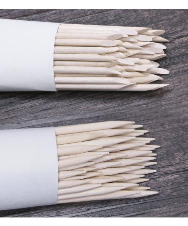 Mini Skater 50 Pcs Orange Wood Nail Sticks Double Sided Cuticle Pusher Manicure Pedicure Tool - Buy Online on GoSupps.com