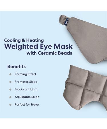 Luna Weighted Eye Mask | Cooling & Heated | Lightweight & Comfortable Sleep Mask | Adjustable Strap | Travel Essentials | Grey - Buy Online on GoSupps.com