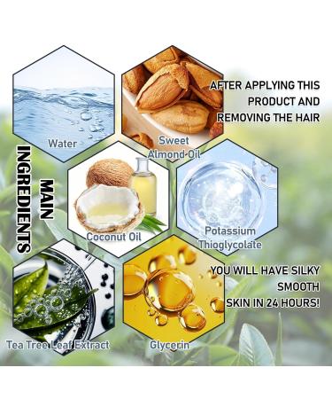 Men's Hair Removal Cream for Body & Face | Moisturizing Depilatory Cream for Coarse Hair | Gentle & Effective Hair Remover for All Skin Types - Intimate Care at Home - Buy Online on GoSupps.com