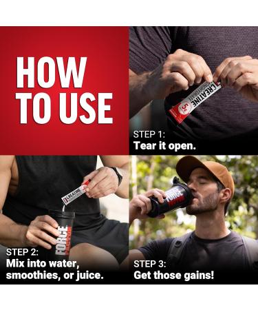 Force Factor Creatine Monohydrate 5g Micronized Creatine Powder for Muscle Strength Performance Recovery and Cognitive Support On The Go Single Serve Travel Packs Unflavored 30 Packets - Buy Online on GoSupps.com