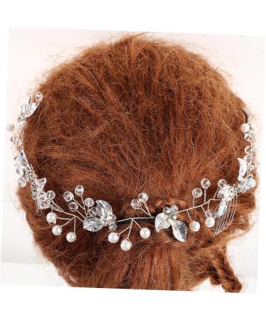 FRCOLOR Hair Comb Accessory alloy manual Miss plastic twist flower European and American headgear gold hair pin gold hair clip wedding Hair piece gold hair leaf Hair Wedding Headpiece - Buy Online on GoSupps.com