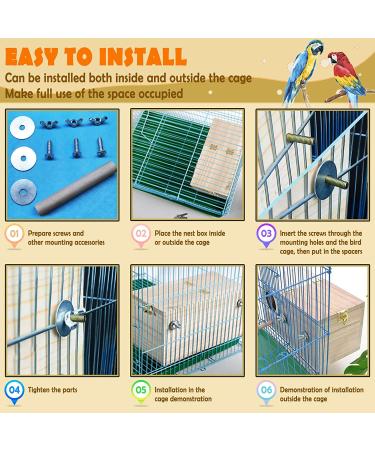 Parakeet Nest Box for Breeding - Ideal for Budgies, Cockatiels, Lovebirds, and More - Buy Online on GoSupps.com