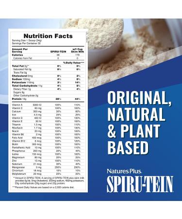 Nature's Plus Spiru-Tein High Protein Energy Meal - Strawberry Flavor, 2.4 lbs (1088g) - Buy Online on GoSupps.com