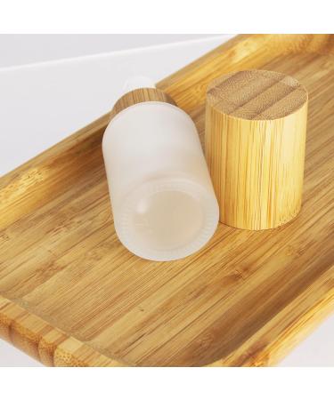 COSIDEA 6-Pack 60ml Frosted Glass Bottles with Bamboo Lids & Lotion Pump - Refillable Cosmetic Containers for Travel & Toiletries - Buy Online on GoSupps.com