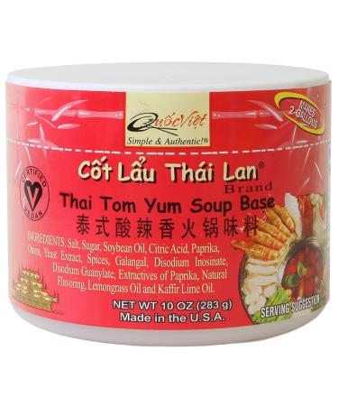Quoc Viet Foods Thai Tom Yum Flavored Soup Base 10oz Cot Lau Thai Lan Brand Tom Yum 10 Ounce (Pack of 1)