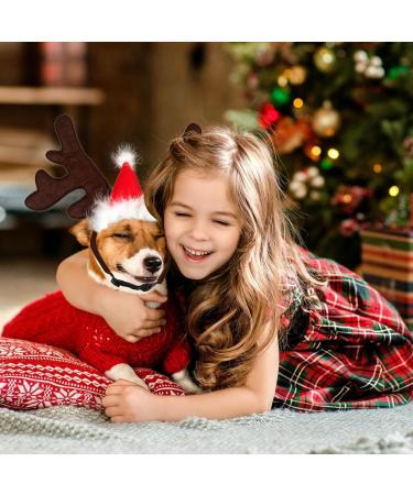 Shop Lynbly Christmas Reindeer Headband for Pets | Adjustable Cat & Dog Headgear with Santa Hat - Buy Online on GoSupps.com