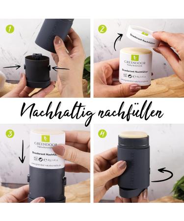  GREENDOOR GREENDOOR Fresh N Green Deodorant Refills - 3 Pack - 40g - Aluminium Free - Safe Protection - Vegan - Extra Fresh Scent - Plastic Free - Buy Online on GoSupps.com