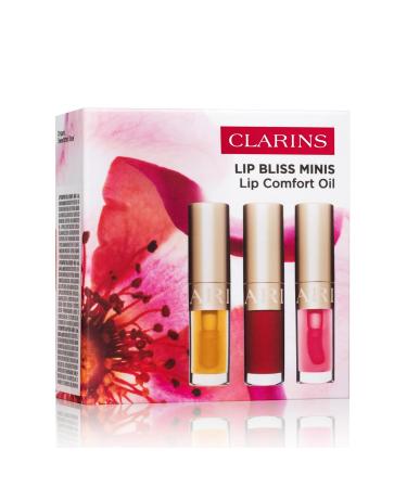 Clarins Lip Comfort Oil | Hydrating Nourishing and Moisturizing Lip Oil | Sheer High Shine Finish | Soothes Comforts and Protects Lips | Visibly Plumps | 93% Natural Ingredients | 0.2 Ounces Mini Lip Oil Set - Buy Online on GoSupps.com