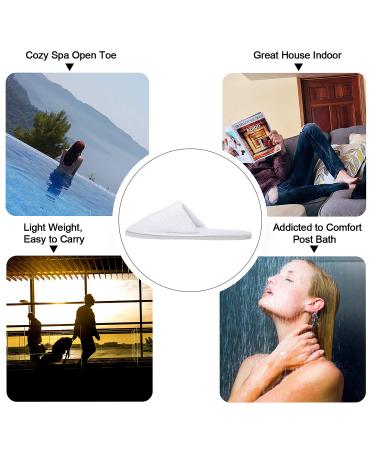 Deluxe Closed Toe White Spa Party Slippers - 5 Pairs | Ideal for Guests & Travel | Large Size 9.5-12.5 Women/8-11 Men - Buy Online on GoSupps.com